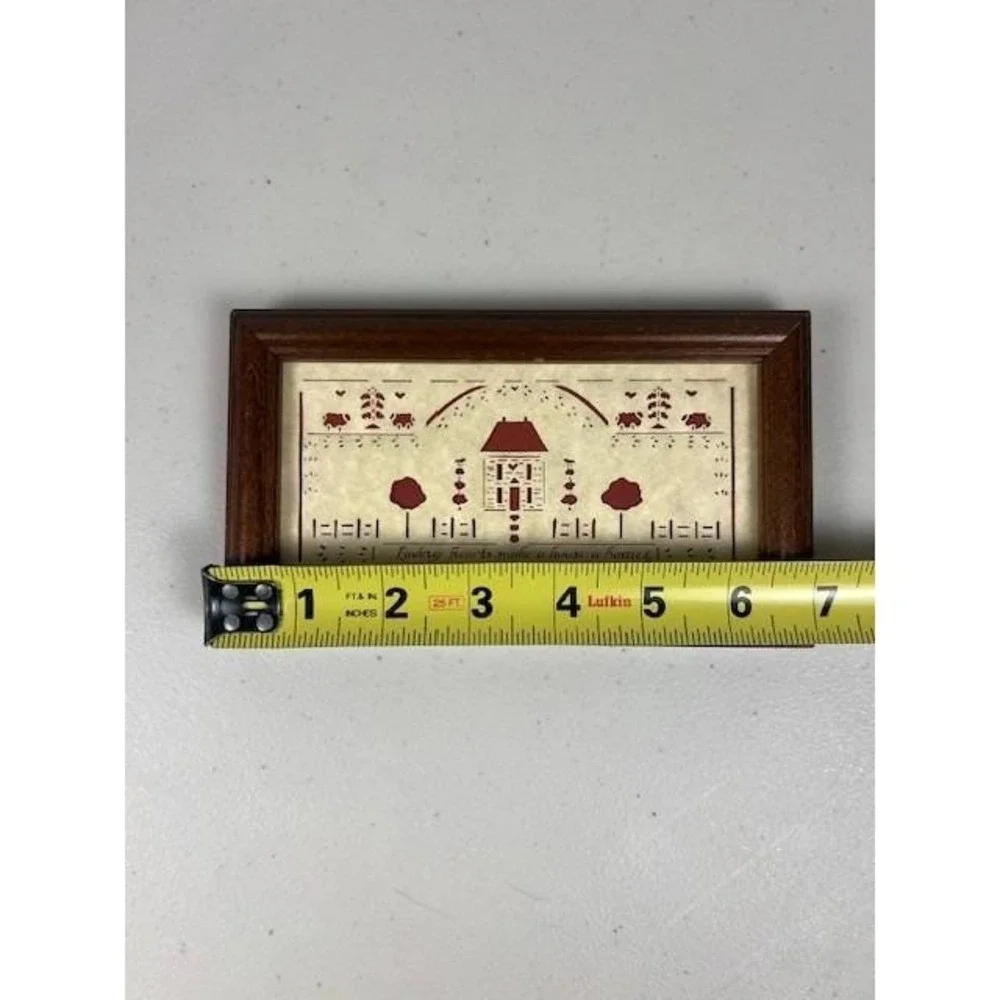 Vintage 1988 Designs with Scissors Paper Cut Folk Art Framed Home‎ Signed Art